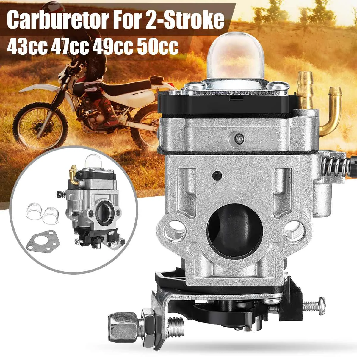 15mm Motorcycle Carburetor Carb For 43cc 47cc 49cc 50cc 2-Stroke Scooter Brushcutter Dirt Bike
15mm Motorcycle Carburetor Carb For 43cc 47cc 49cc 50cc 2-Stroke Scooter Brushcutter Dirt Bike