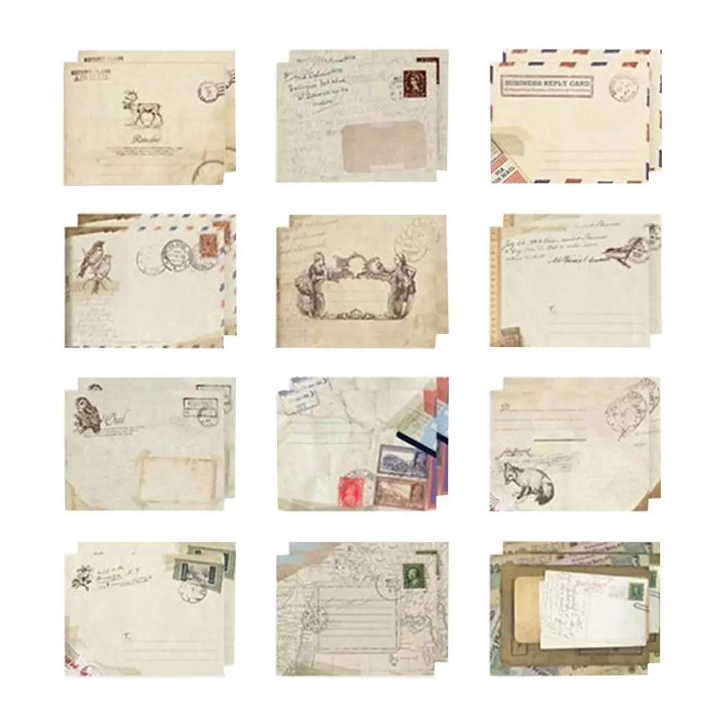 Retro Rectangle Animal Pattern Postcard Letter rectangle animal pattern paper envelope. Paper Envelope 12 Pcs/Set
Retro Rectangle Animal Pattern Postcard Letter rectangle animal pattern paper envelope. Paper Envelope 12 Pcs/Set