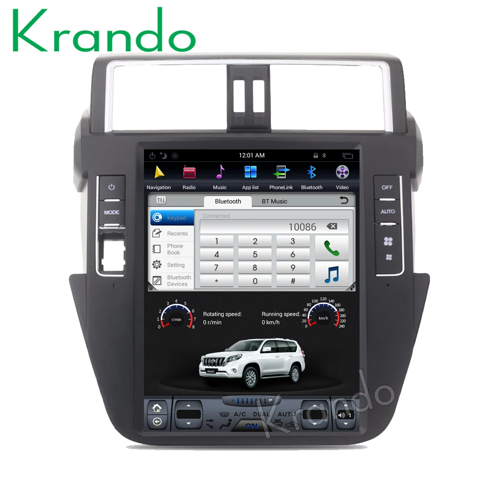 Krando Android 8.1 12.1" tesla Vertical screen car navigation system GPS for Toyota Prado 2014-2017 multimedia player radio BT
Krando Android 8.1 12.1" tesla Vertical screen car navigation system GPS for Toyota Prado 2014-2017 multimedia player radio BT