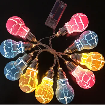 6.6ft/2m 10led Ball Bulbs Led Fairy Lamp Curtain Light Battery Powered Crackled Globe Led String Lights For Xmas Wedding Party
6.6ft/2m 10led Ball Bulbs Led Fairy Lamp Curtain Light Battery Powered Crackled Globe Led String Lights For Xmas Wedding Party