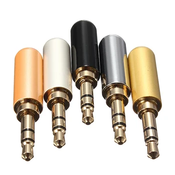 3 Pole 3.5mm Male Headphone Jack Plug Metal Audio Soldering & Back cover 5 Colours
3 Pole 3.5mm Male Headphone Jack Plug Metal Audio Soldering & Back cover 5 Colours
