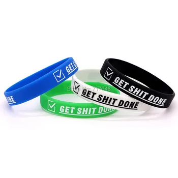 100pcs Inspirational Quote Get Shit Done wristband silicone bracelets free shipping by epacket A
100pcs Inspirational Quote Get Shit Done wristband silicone bracelets free shipping by epacket A