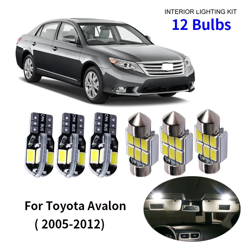 12pcs Car Accessories White Interior LED Light Bulbs Package Kit For 2005-2012 Toyota Avalon T10 31MM Map Dome Trunk Lamp 
12pcs Car Accessories White Interior LED Light Bulbs Package Kit For 2005-2012 Toyota Avalon T10 31MM Map Dome Trunk Lamp