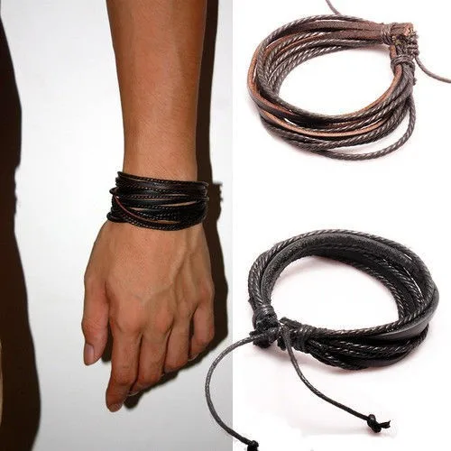On sale Wrap Leather Bracelets & Bangles for Men and Women Black and Brown Braided Rope Fashion Man Jewelry wholesale
On sale Wrap Leather Bracelets & Bangles for Men and Women Black and Brown Braided Rope Fashion Man Jewelry wholesale