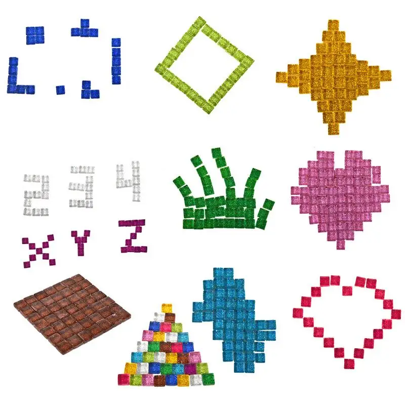 Square Art Glass Mosaic Tile Glitter Monochrome Rich Gravel DIY Decoration Children's Intellectual Art Craft Toy
Square Art Glass Mosaic Tile Glitter Monochrome Rich Gravel DIY Decoration Children's Intellectual Art Craft Toy