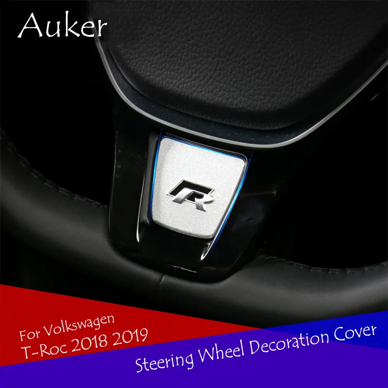 Car Steering Wheel Decoration Trim Car Stickers Matte Car styling For VW T-Roc 2018 2019
Car Steering Wheel Decoration Trim Car Stickers Matte Car styling For VW T-Roc 2018 2019