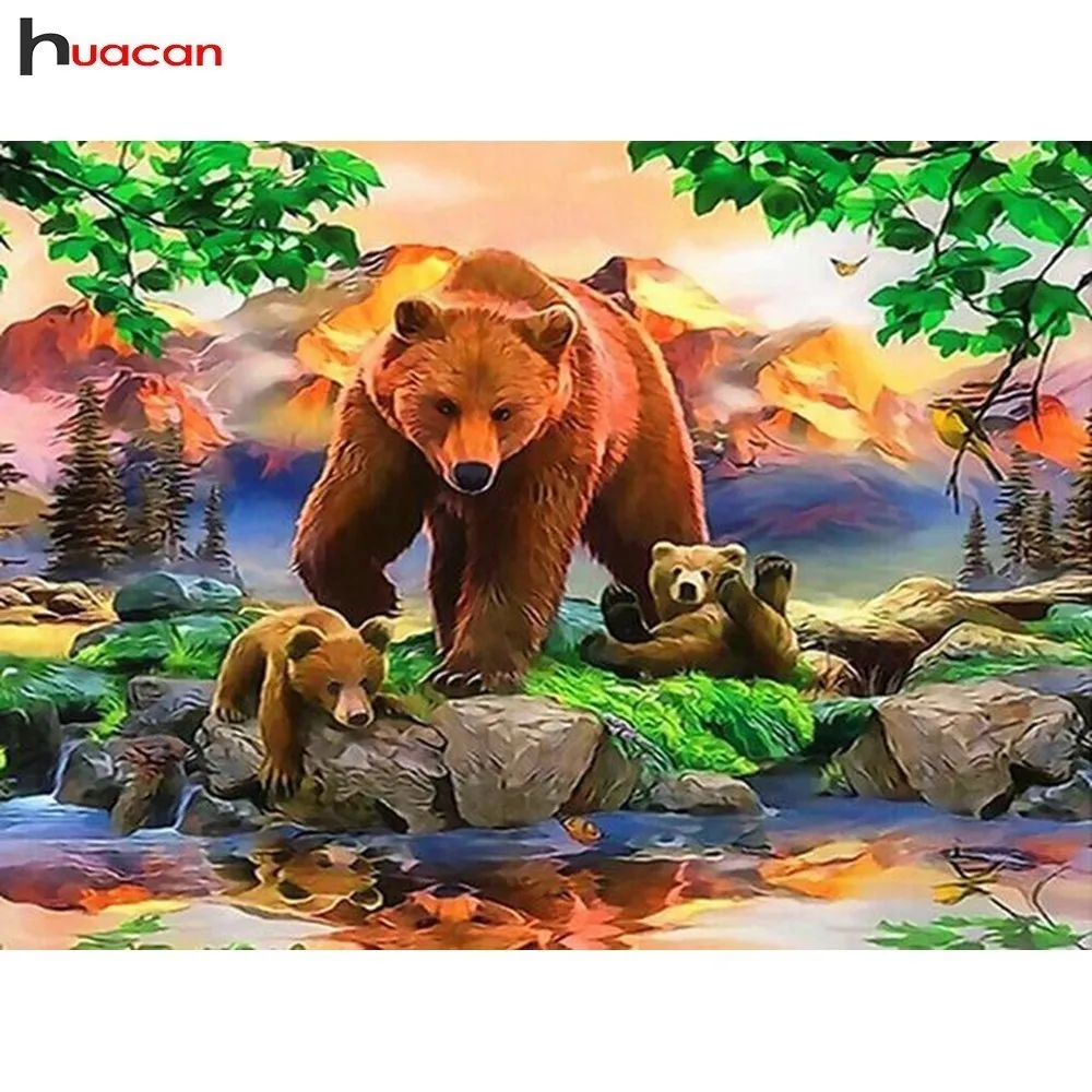 Huacan Diamond Embroidery Bear Paintings From Crystals Landscape Mosaic Home Decoration Diamond Painting Full Square Animals
Huacan Diamond Embroidery Bear Paintings From Crystals Landscape Mosaic Home Decoration Diamond Painting Full Square Animals