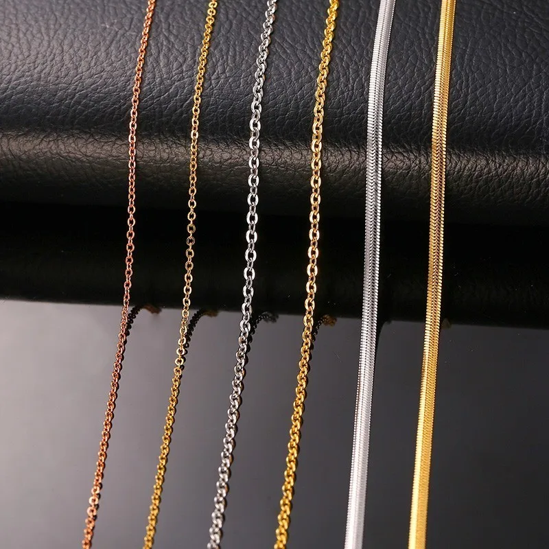Vnox DIY Link Chain Necklace With Lobster Clasps for Women Jewelry Making Colar 20"
Vnox DIY Link Chain Necklace With Lobster Clasps for Women Jewelry Making Colar 20"