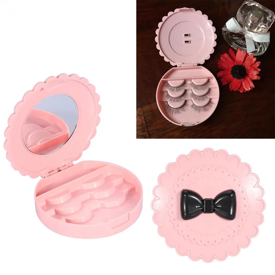 Portable Lovely Flower False Eyelashes Storage Case Fake Lashes Carry Box Cute Bowknot Cosmetic Case Makeup Organizer + Mirror
Portable Lovely Flower False Eyelashes Storage Case Fake Lashes Carry Box Cute Bowknot Cosmetic Case Makeup Organizer + Mirror