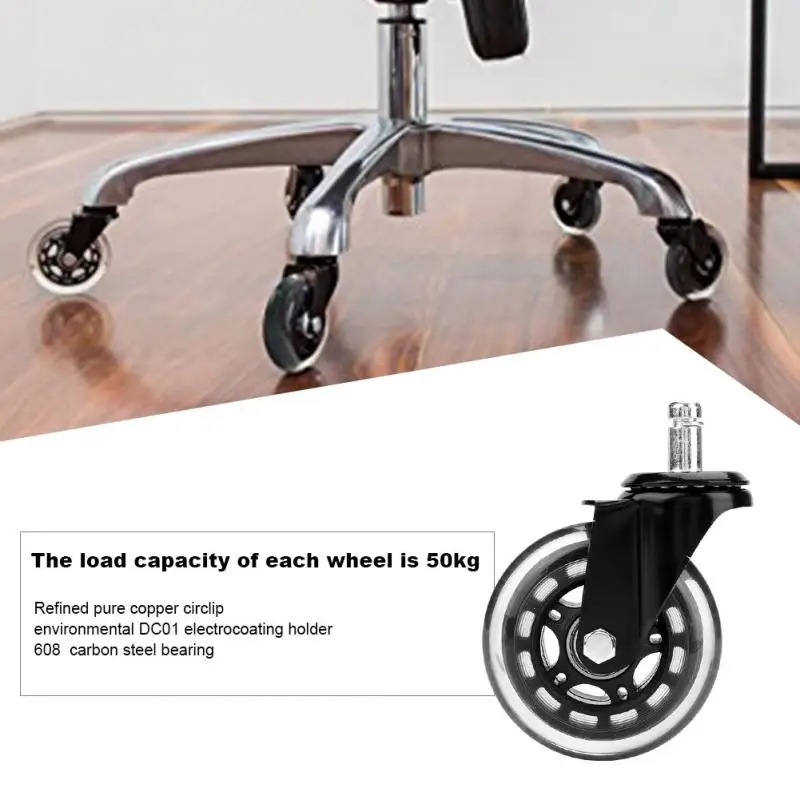 5PCS/Lot Office Chair Caster Wheels ruedas para mueble Universal Mute Wheel Replacement Office Chair Wheels roulette industriel
5PCS/Lot Office Chair Caster Wheels ruedas para mueble Universal Mute Wheel Replacement Office Chair Wheels roulette industriel