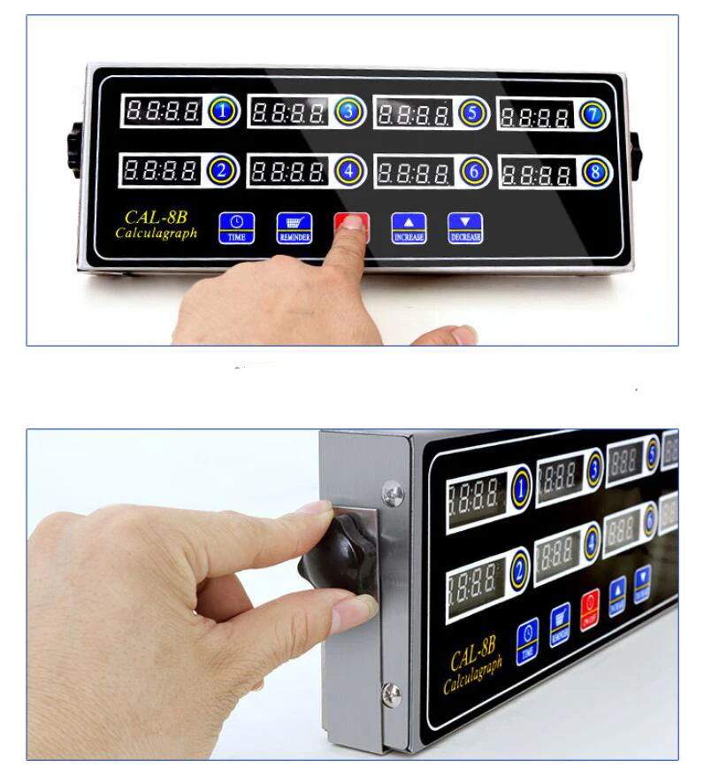 CAL-8B Portable Calculagraph 8 Channel Digital Timer Kitchen Cooking Timing LCD Display Clock Shaking Reminder Dropshipping
CAL-8B Portable Calculagraph 8 Channel Digital Timer Kitchen Cooking Timing LCD Display Clock Shaking Reminder Dropshipping