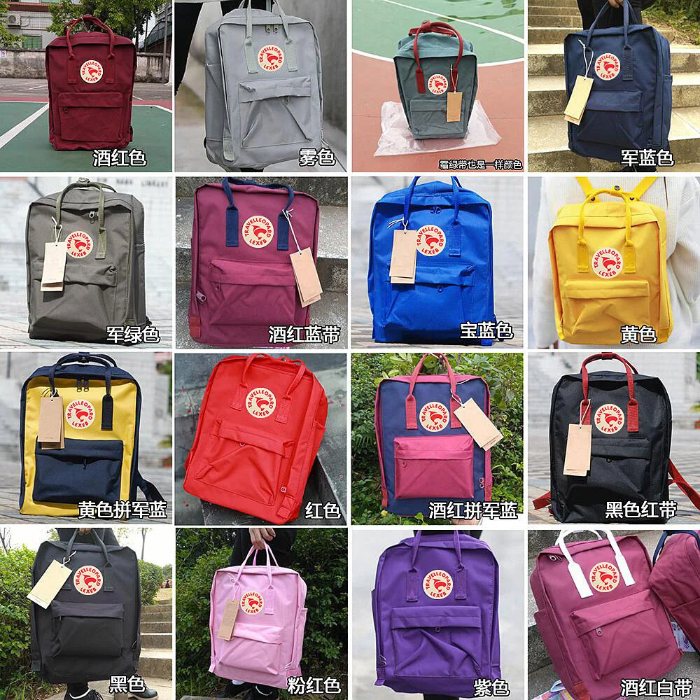 

Original Mochilas Kanken Backpack Kanken Mini Classic Backpack 2018 Women Fashion Bag With Fox Logo Waterproof 7l 16l 20l Raven