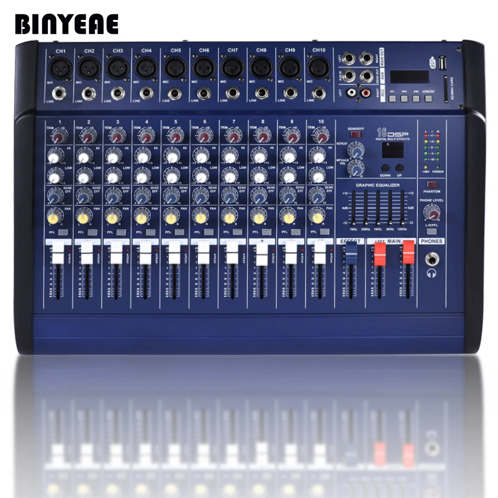 500W Professional Powered Sound Mixer for Studio Recording, Mixing Music on Stage Performance 10 Channels PMX1002
500W Professional Powered Sound Mixer for Studio Recording, Mixing Music on Stage Performance 10 Channels PMX1002