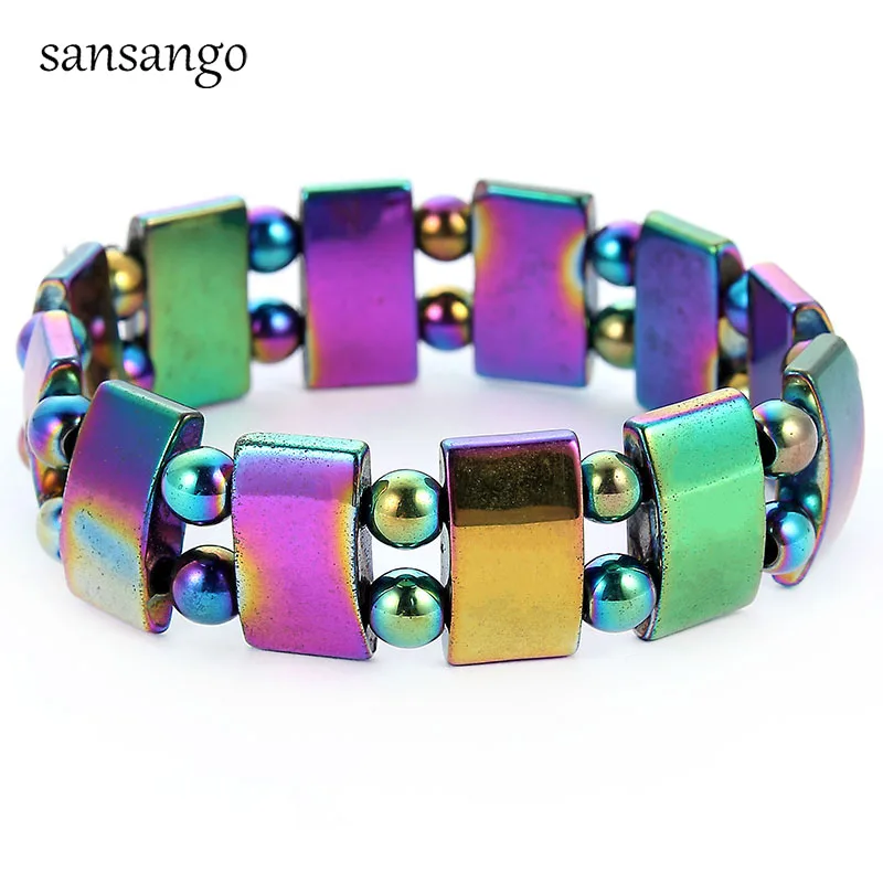 Fashion Colorful Stone Hematite Magnet Bracelet Metal Health Care Magnetic Therapy Bracelets For Women Men Jewelry Dropshipping
Fashion Colorful Stone Hematite Magnet Bracelet Metal Health Care Magnetic Therapy Bracelets For Women Men Jewelry Dropshipping