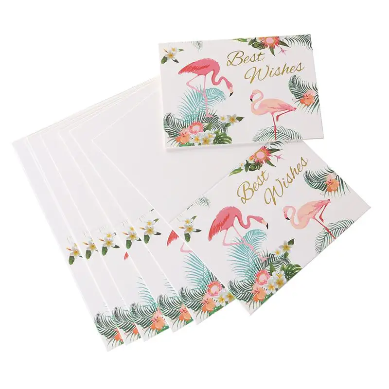 10pcs Best Wishes Beautiful Flower Printing Leaf Greeting Card Flamingo Card for Festival Party Gathering
10pcs Best Wishes Beautiful Flower Printing Leaf Greeting Card Flamingo Card for Festival Party Gathering