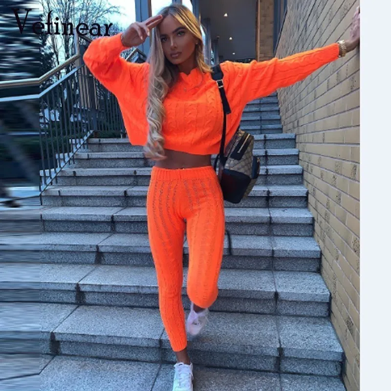 Vefinear Sexy Long Sleeve Crop Tops And Legging Two Piece Sets Women Sweater Autumn Winter Streetwear Knitting Warm Women SuitXL
Vefinear Sexy Long Sleeve Crop Tops And Legging Two Piece Sets Women Sweater Autumn Winter Streetwear Knitting Warm Women SuitXL