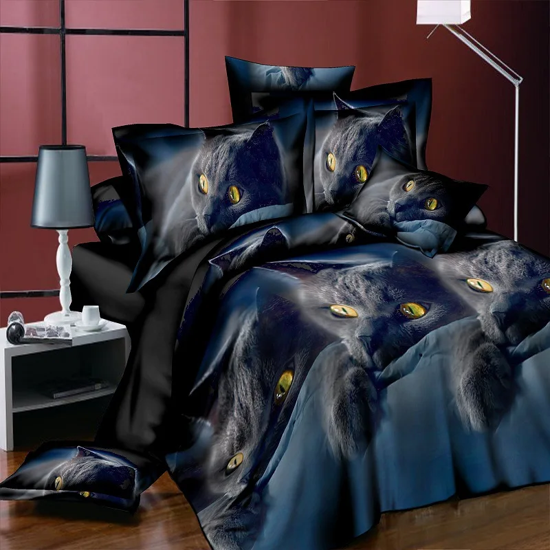 Bedding Set luxury 3D Cat Black Cat Queen Size Double Bedding Set Bed Sheet Duvet Cover Pillowcase Room Decoration Bedspread
Bedding Set luxury 3D Cat Black Cat Queen Size Double Bedding Set Bed Sheet Duvet Cover Pillowcase Room Decoration Bedspread