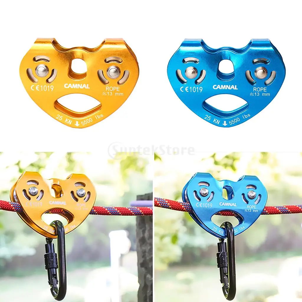 2 Pieces Aluminum Fixed Side Rope Pulley 8-13mm Cable Trolley Rock Climbing Arborist Gear 25KN
2 Pieces Aluminum Fixed Side Rope Pulley 8-13mm Cable Trolley Rock Climbing Arborist Gear 25KN