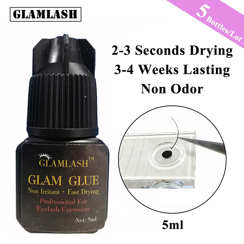 GLAMLASH 5Bottles/Lot 5ml 2-3s Fast Dry non odor no smell false lash extension No simulation individual eyelash glue Adhesive
GLAMLASH 5Bottles/Lot 5ml 2-3s Fast Dry non odor no smell false lash extension No simulation individual eyelash glue Adhesive