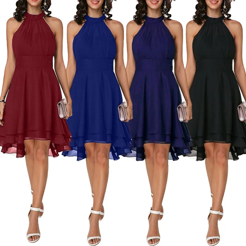 2019 Fashion Women Summer Sexy Sleeveless Chiffon Dress New Solid Color High Waist Layered Party Evening Dresses19 Elegant Dress
2019 Fashion Women Summer Sexy Sleeveless Chiffon Dress New Solid Color High Waist Layered Party Evening Dresses19 Elegant Dress