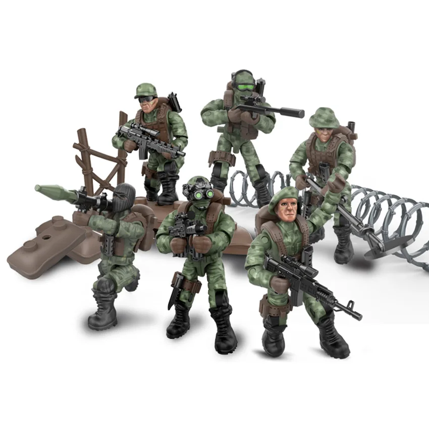 6 Style Mini Soldier Set Figurines with Building Blocks Gun Army Compatible All Major Brands Military Series Gift for Chirldren
6 Style Mini Soldier Set Figurines with Building Blocks Gun Army Compatible All Major Brands Military Series Gift for Chirldren
