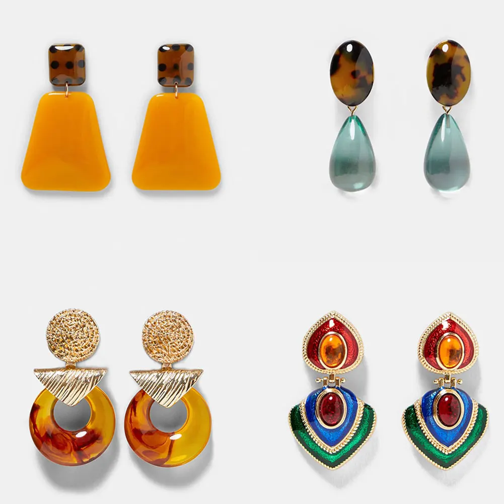 JUST FEEL ZA Fashion Acrylic Drop Earrings For Women Boho Resin Elegant Christmas Statement Big Dangle Earring Party New Jewelry
JUST FEEL ZA Fashion Acrylic Drop Earrings For Women Boho Resin Elegant Christmas Statement Big Dangle Earring Party New Jewelry