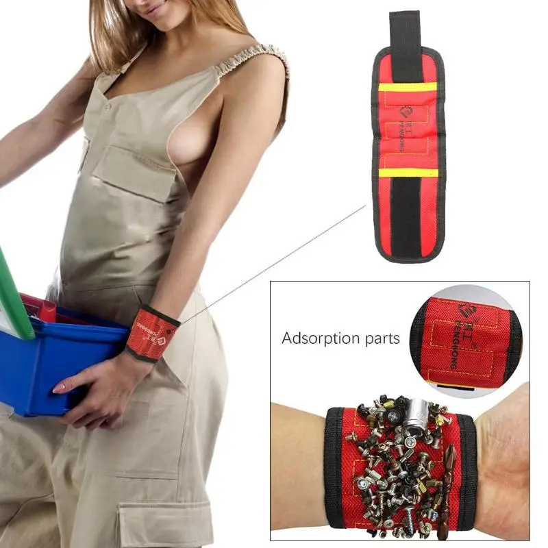 Magnetic Screws Nails Drill Bits Electrician Bag Wristband Portable Tool Bag Electrician Wrist Tool Belt Repair Tools Organizer
Magnetic Screws Nails Drill Bits Electrician Bag Wristband Portable Tool Bag Electrician Wrist Tool Belt Repair Tools Organizer