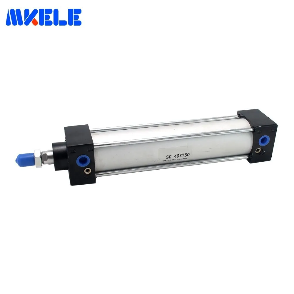 

Pneumatic Cylinder Double Acting Air Cylinder SC40-150 Free Shipping 40mm Bore 150mm Stroke Aluminium Alloy Makerele
