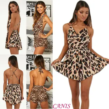 New Women Ladies Fashion Casual Summer Playsuit Leopard Print Sleeveless Playsuit Short Party Clubwear
New Women Ladies Fashion Casual Summer Playsuit Leopard Print Sleeveless Playsuit Short Party Clubwear