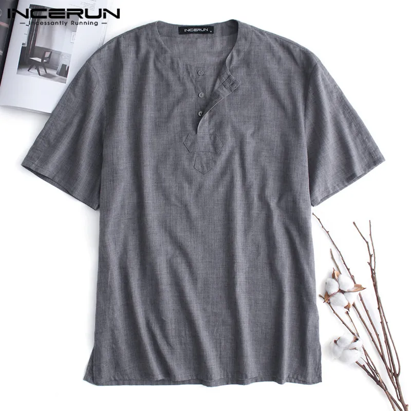 Tops Casual Shirts Men Short Sleeve Crew Neck Loose 2020 Pullovers Men Tops Camisa Chemise Men Clothes Beach Vacation
Tops Casual Shirts Men Short Sleeve Crew Neck Loose 2020 Pullovers Men Tops Camisa Chemise Men Clothes Beach Vacation