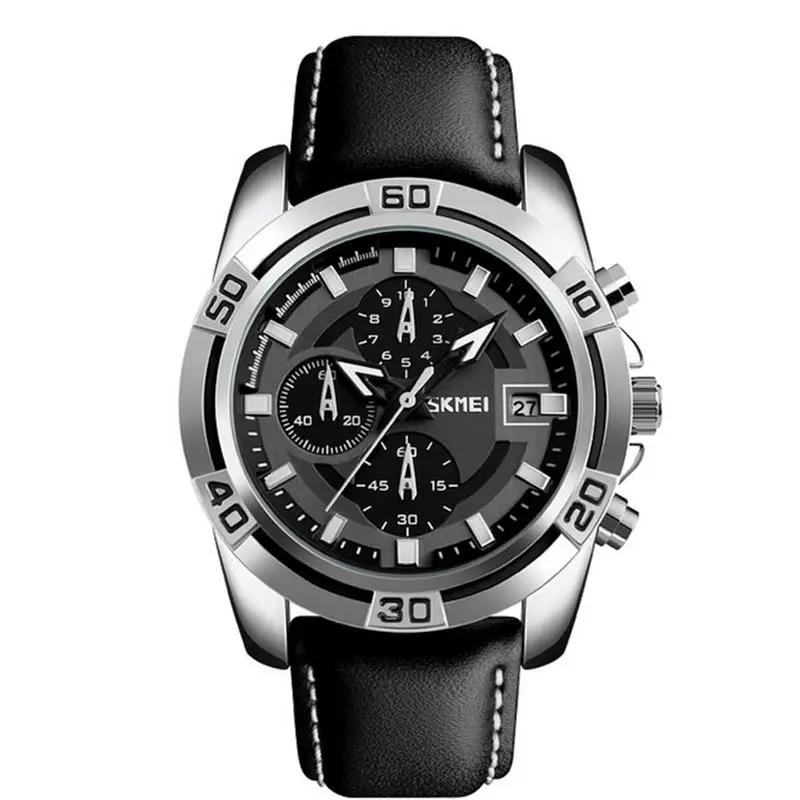 Skmei Men's Fashion Sports Military Watches Chronograph Leather Mens Quartz Wristwatches Waterproof Relogio Masculino 9156
Skmei Men's Fashion Sports Military Watches Chronograph Leather Mens Quartz Wristwatches Waterproof Relogio Masculino 9156