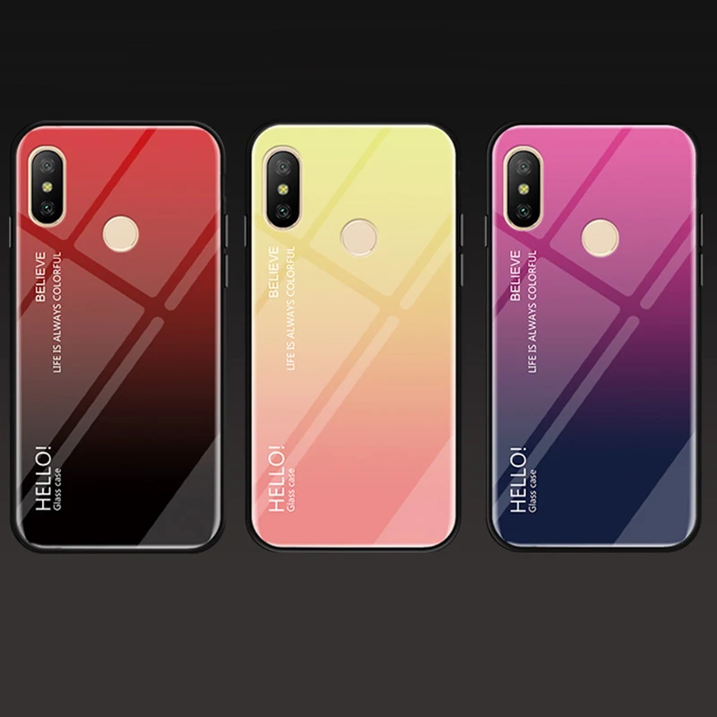 Gradient Tempered Glass phone case For Xiaomi Redmi Note 6 pro 5 A1 A2 8 6X 5X 6A Lite Plus Cover shell Pocophone f1 Coque Capa
Gradient Tempered Glass phone case For Xiaomi Redmi Note 6 pro 5 A1 A2 8 6X 5X 6A Lite Plus Cover shell Pocophone f1 Coque Capa