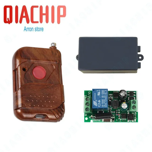 QIACHIP Universal Wireless Remote Control Switches 433mhz AC 85V ~ 250V 110V 220V 1CH Relay Receiver Modules + RF Remote Control
QIACHIP Universal Wireless Remote Control Switches 433mhz AC 85V ~ 250V 110V 220V 1CH Relay Receiver Modules + RF Remote Control