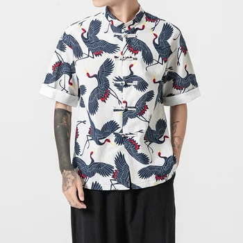 2019 Summer Japanese Style Men's Beach Hawaiian Shirt Male Short Sleeve Shirt French Cuff Mens Fashion Cotton Clothes Shirts
2019 Summer Japanese Style Men's Beach Hawaiian Shirt Male Short Sleeve Shirt French Cuff Mens Fashion Cotton Clothes Shirts