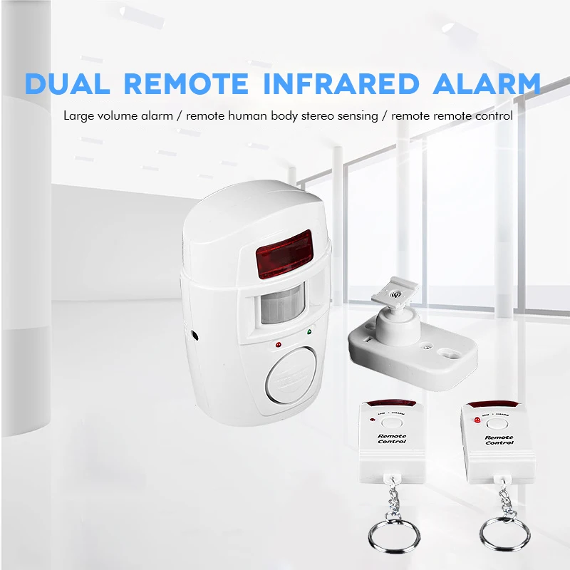 Home Security PIR MP Alert Infrared Sensor Anti-theft Motion Detector Alarm Monitor Wireless Alarm system+2 remote control
Home Security PIR MP Alert Infrared Sensor Anti-theft Motion Detector Alarm Monitor Wireless Alarm system+2 remote control