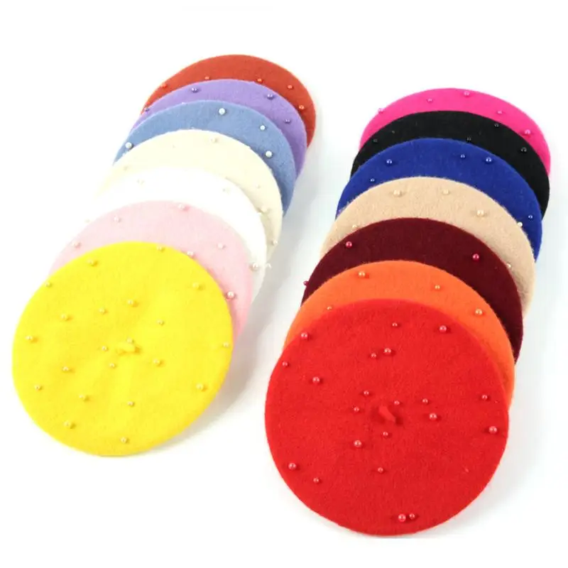 Fashion Girls Pearly Hat Warm Beret Children Kids Painter Hat Cap for Girls Candy Color Winter Hat Touca Drop Shipping
Fashion Girls Pearly Hat Warm Beret Children Kids Painter Hat Cap for Girls Candy Color Winter Hat Touca Drop Shipping
