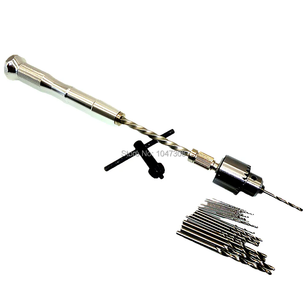 25pcs Mini Micro Hss Twist Drill Bit + Semi-Automatic Hand Drill Chuck Key Manual Drilling Chuck Clamping Capacity 0.3-4mm
25pcs Mini Micro Hss Twist Drill Bit + Semi-Automatic Hand Drill Chuck Key Manual Drilling Chuck Clamping Capacity 0.3-4mm