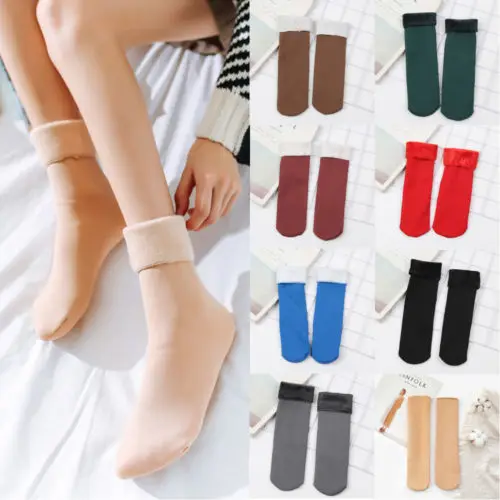 Hot Women's Solid Winter Thick Warm Fleece Lined Thermal Stretchy Socks Elastic 
Hot Women's Solid Winter Thick Warm Fleece Lined Thermal Stretchy Socks Elastic