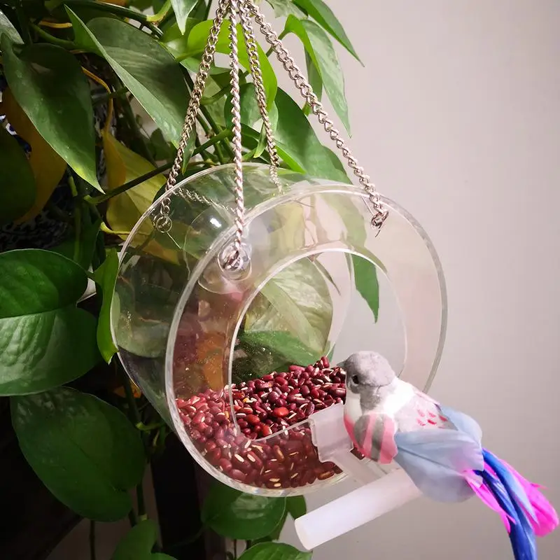 Acrylic Bird Feeder Triangular Round Hanging Transparent Outdoor Waterproof Bird Feeding Device Bird Pet Feeding Tool
Acrylic Bird Feeder Triangular Round Hanging Transparent Outdoor Waterproof Bird Feeding Device Bird Pet Feeding Tool