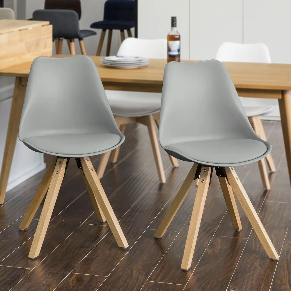 SoBuy FST59-HGx2, Set of 2 Dining Chair Kitchen Chair Office Chair, Natural Solid Wood Legs with Cushioned Seat, Grey
SoBuy FST59-HGx2, Set of 2 Dining Chair Kitchen Chair Office Chair, Natural Solid Wood Legs with Cushioned Seat, Grey