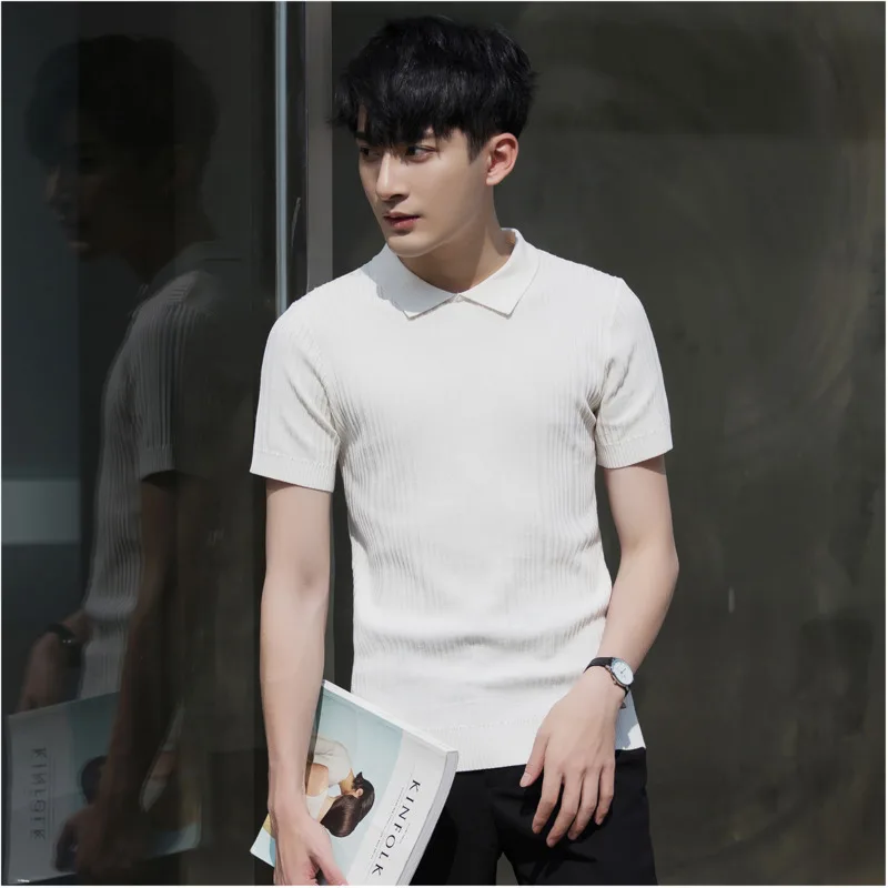 Men's T-shirt 2019 summer new small collar Slim home striped short-sleeved solid color loose lapel youth casual men's clothing
Men's T-shirt 2019 summer new small collar Slim home striped short-sleeved solid color loose lapel youth casual men's clothing