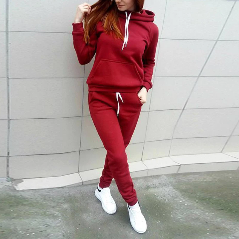 Tracksuit 2pcs For Women Set Hoodies Sports Tops+ High Waist Pockets Pants Sweatshirt Autumn Warm Ladies sweatsuit Loose Fit
Tracksuit 2pcs For Women Set Hoodies Sports Tops+ High Waist Pockets Pants Sweatshirt Autumn Warm Ladies sweatsuit Loose Fit