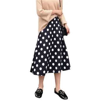 Lychee Girls Polka Dot Suede Skirt Empire Waist Women Long Skirts Spring Autumn Preppy Style Sweet Female Shirts Bottoms
Lychee Girls Polka Dot Suede Skirt Empire Waist Women Long Skirts Spring Autumn Preppy Style Sweet Female Shirts Bottoms
