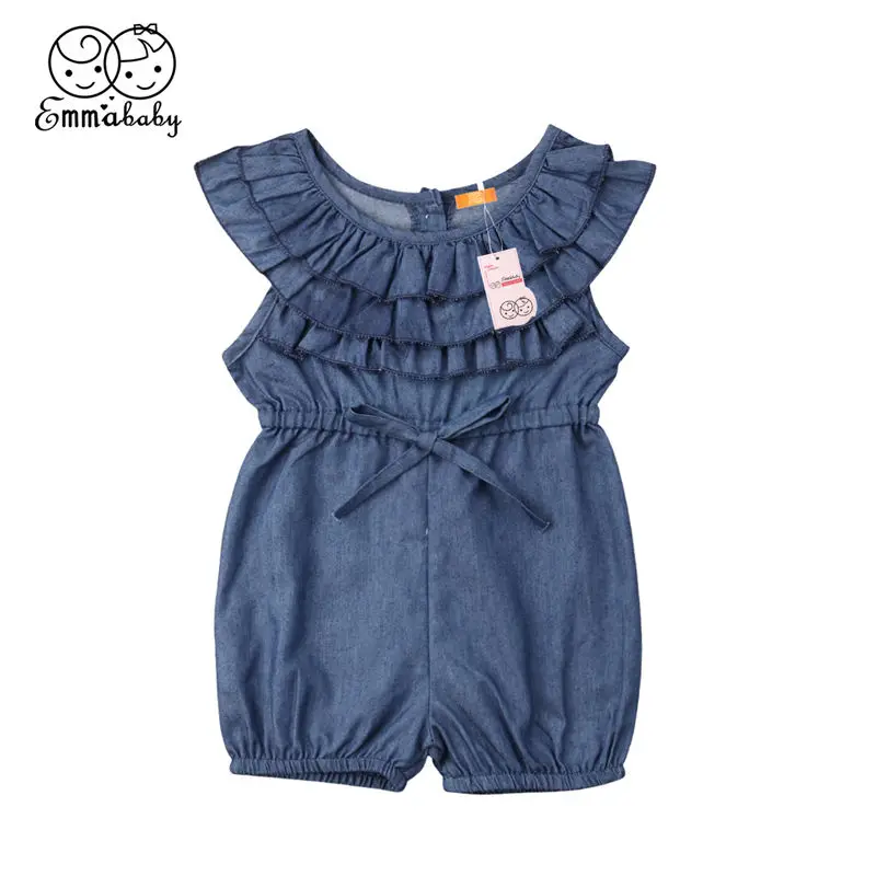 2019 Romper for Infant Baby Girl Toddler Kid Denim Jumpsuit Summer Ruffle Romper Children Clothes Casual Outfit
2019 Romper for Infant Baby Girl Toddler Kid Denim Jumpsuit Summer Ruffle Romper Children Clothes Casual Outfit