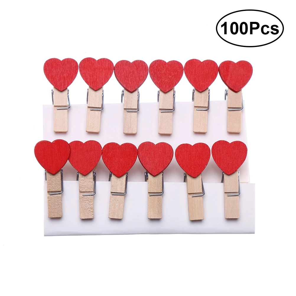 100pcs Colorful Heart Shape Wooden Clips Note Memo Message Card Postcard Holder Photo Pins Clip for Paper Photo DIY Decoration
100pcs Colorful Heart Shape Wooden Clips Note Memo Message Card Postcard Holder Photo Pins Clip for Paper Photo DIY Decoration