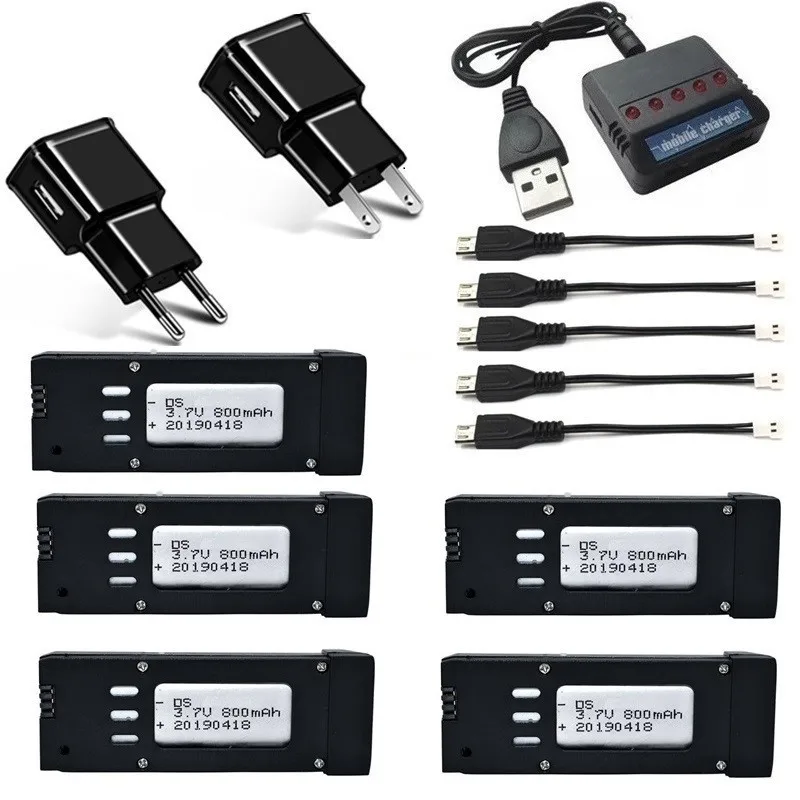 800mAH 3.7V Lipo Battery With 5pcs Charger for Eachine E58 JY019 S168 For RC Quadcopter Spare Parts 3.7v RC Drone Battery 721855
800mAH 3.7V Lipo Battery With 5pcs Charger for Eachine E58 JY019 S168 For RC Quadcopter Spare Parts 3.7v RC Drone Battery 721855