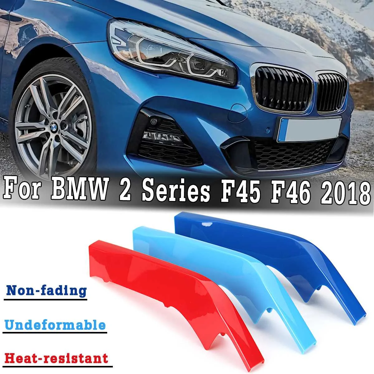 9 Bars 3D Stickers M Color Front Grille Grill Cover Clip Trim Fit For BMW 2 Series F45 F46 2018 Sport Strips Cover Sticker
9 Bars 3D Stickers M Color Front Grille Grill Cover Clip Trim Fit For BMW 2 Series F45 F46 2018 Sport Strips Cover Sticker