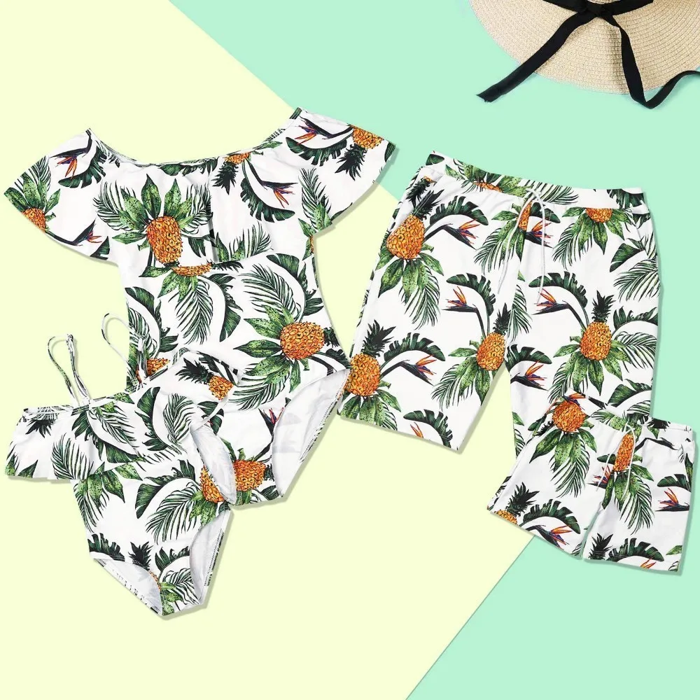 Mother Daughter Swimsuits Family Matching Pineapple Print Swimwear Dad And Son Shorts Trunks Beach Sexy Bikini Clothes Holiday
Mother Daughter Swimsuits Family Matching Pineapple Print Swimwear Dad And Son Shorts Trunks Beach Sexy Bikini Clothes Holiday