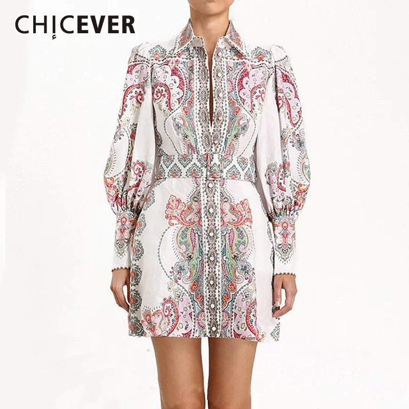 CHICEVER Summer Casual Patchwork Print Women Dress Lapel Lantern Sleeve Button High Waist Loose Slim A-line Mini Dresses 2019
CHICEVER Summer Casual Patchwork Print Women Dress Lapel Lantern Sleeve Button High Waist Loose Slim A-line Mini Dresses 2019