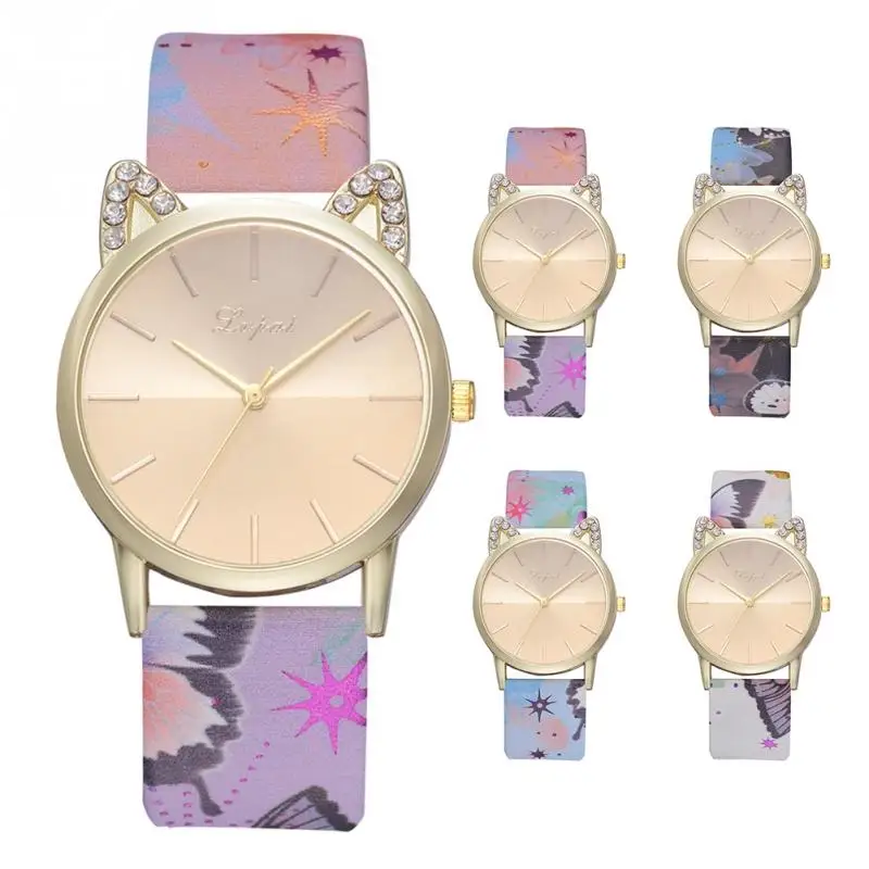 LVPAI P801 Women Cartoon Print PU Strap Alloy Quartz Watch Cat Ears Durable Wristwatch
LVPAI P801 Women Cartoon Print PU Strap Alloy Quartz Watch Cat Ears Durable Wristwatch